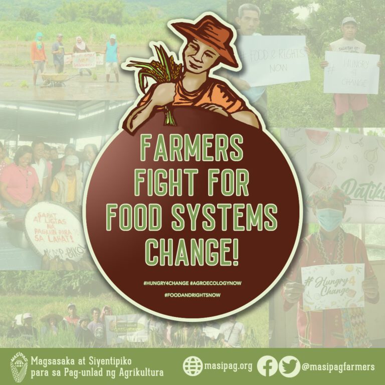 MASIPAG on World Foodless Day: FARMERS FIGHT FOR FOOD SYSTEMS CHANGE!