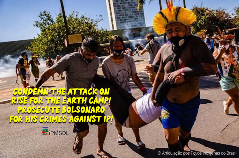 Condemn the attack on Rise for the Earth Camp! Prosecute Bolsonaro for his crimes against IP!