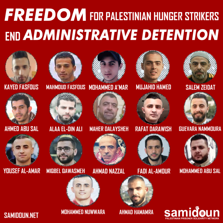 The growing uprising against administrative detention: 17 Palestinian detainees on hunger strike