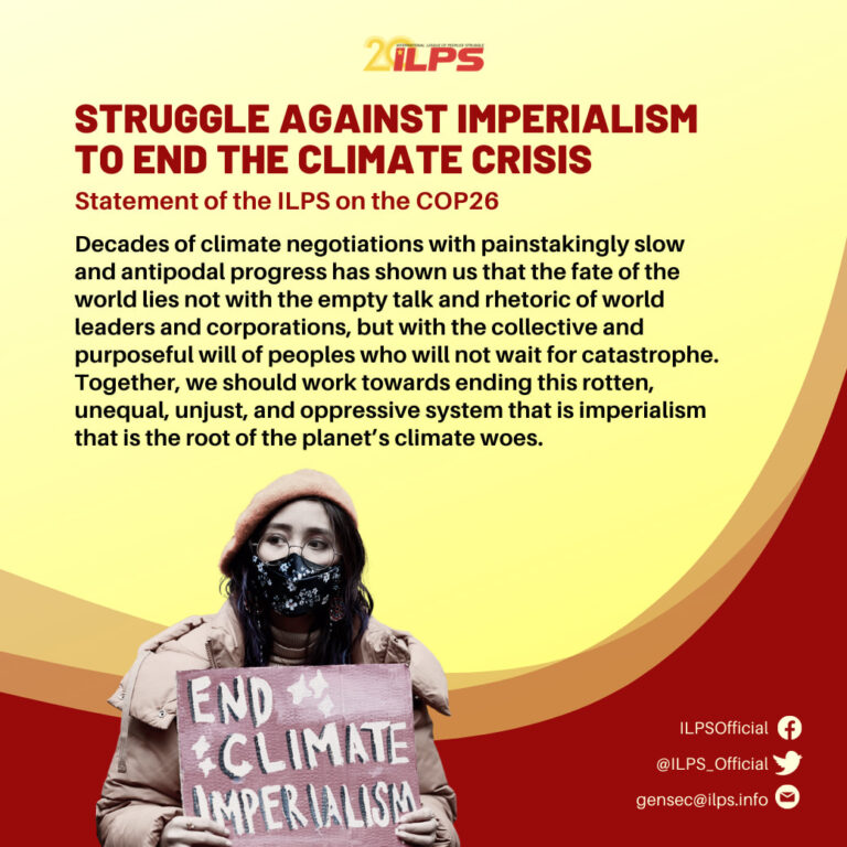 STRUGGLE AGAINST IMPERIALISM TO END THE CLIMATE CRISIS
