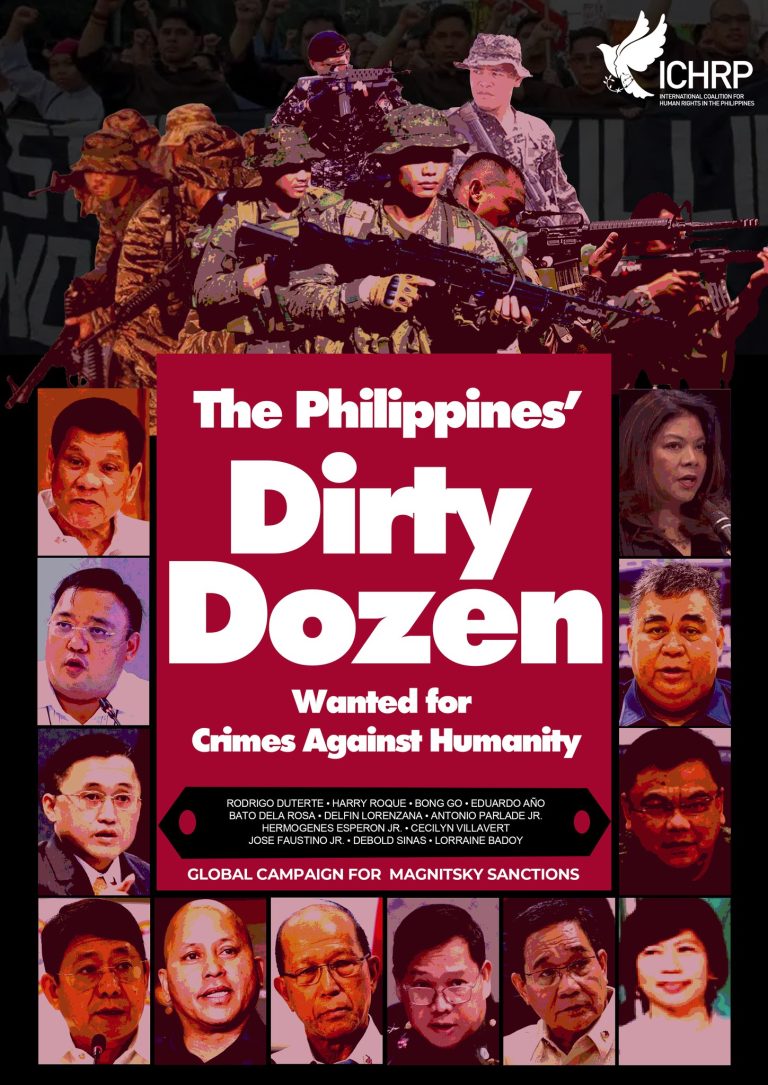 ICHRP Announces “Dirty Dozen” Magnitsky Sanctions Campaign Against Philippine Human Rights Violators